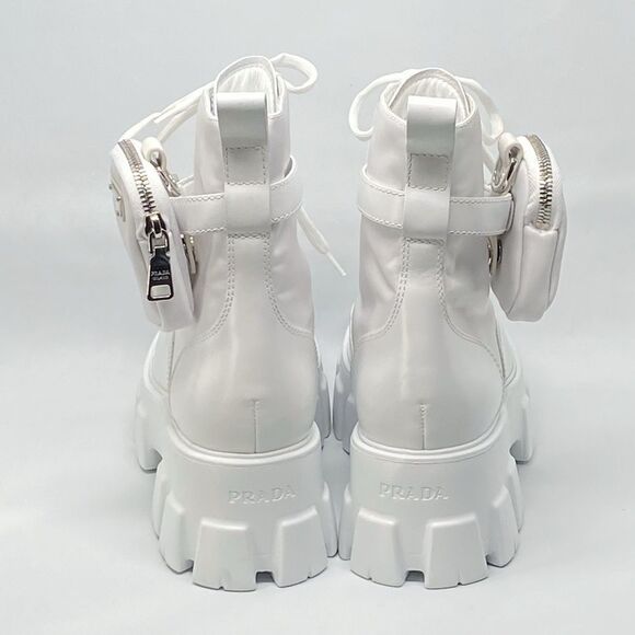Prada Monolith Leather and Re-Nylon Boots with Pouch size 40 - Picture 5 of 16
